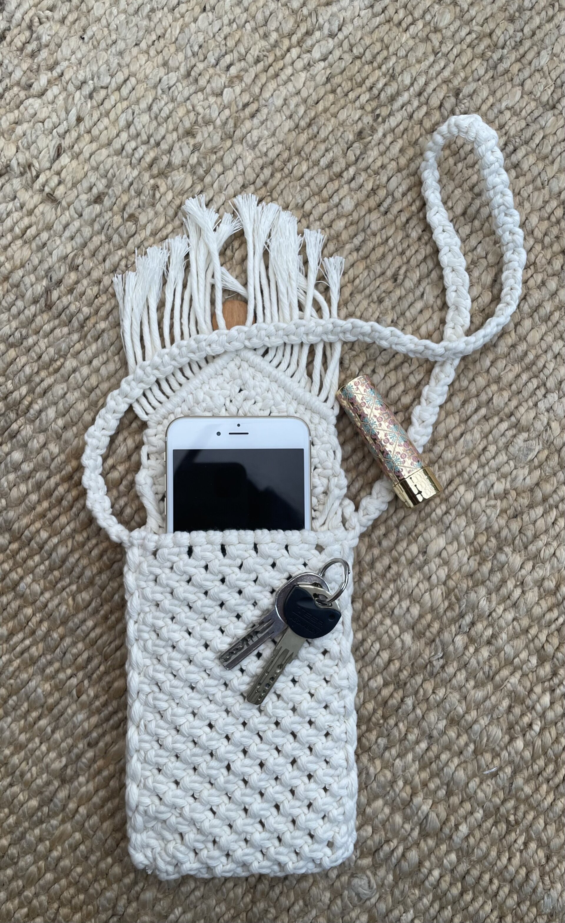 Bolso cuelgamovil macramé - 4